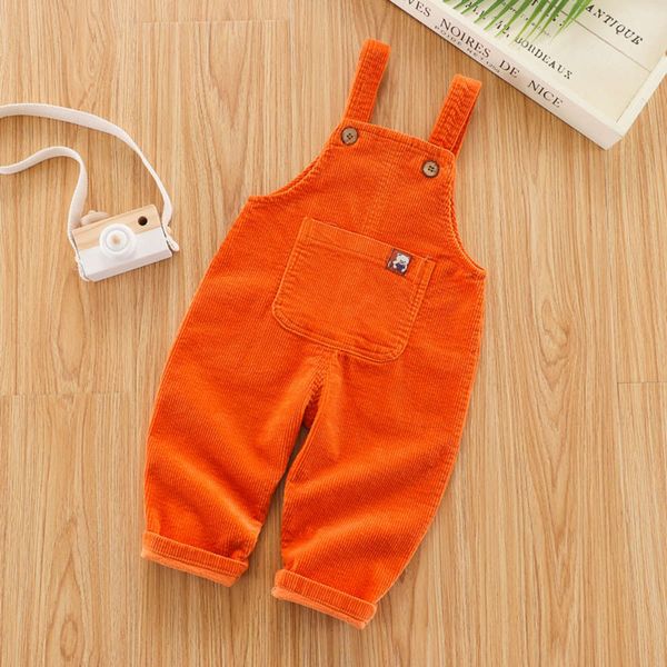 

2021 new spring baby and suspenders corduroy cub pants children's wear, Blue