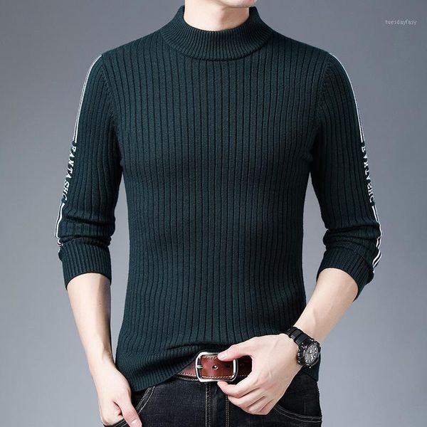 

men's sweaters the winter cultivate one's morality fashion sweater men head spot round collar pure color more leisure sweater1, White;black