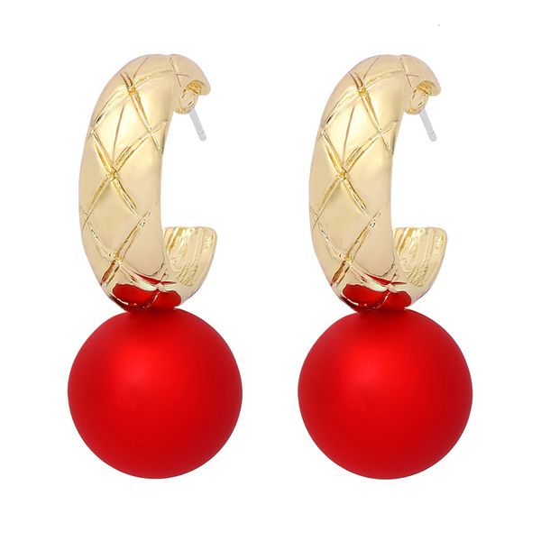 

elegant inlaid with acrylic pearl earrings, Silver
