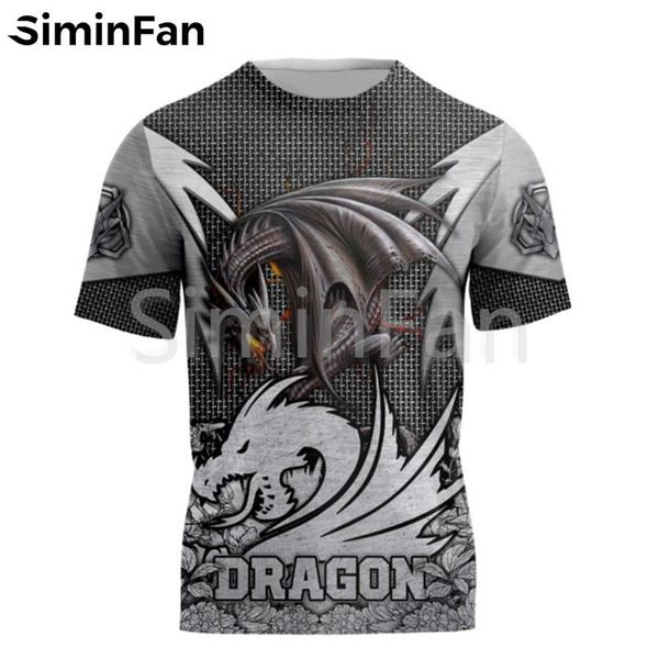 

men's t-shirts dragon lover mens casual 3d tattoo printed harajuku shirts summer tee sportswear hip-hop women plus size, White;black