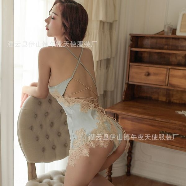 

65l uderwear 2020 sao dew allure light luxury tease slightly fat slig pajamasuderwear pajamaspassio lace suspender n, Black;red