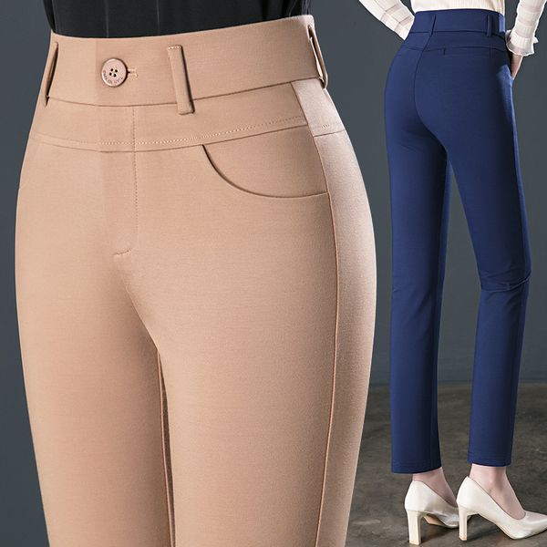 

autumn new high-waisted elastic knitted trousers oversized size mom outer wear leggings casual straight y2k pants, Black;white