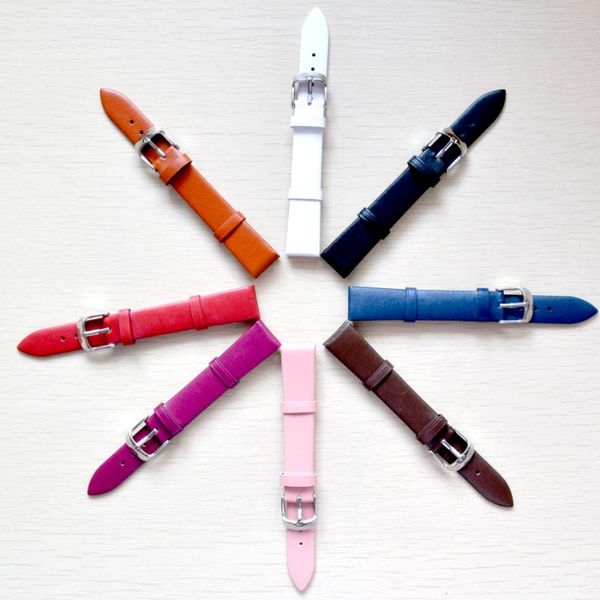 

watch bands glossy leather (burdock) 12mm 14mm 16mm 18mm 20mm 22mm with strap men and women wrist ws0119, Black;brown