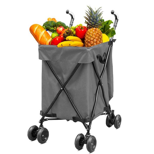 

storage bags multipurpose home folding trolley with oxford bag portbable shopping cart sturdy steel frame utility grocery
