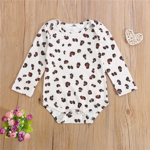 

rompers baby girls boys romper toddlers spring autumn creative leopard print long sleeve round collar bodysuits, Blue
