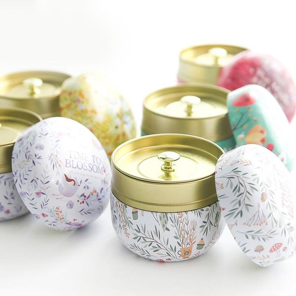 

storage bottles & jars 2pcs useful mini candy sealed boxes coffee powder tea leaves container metal organizer decorative gift packing b