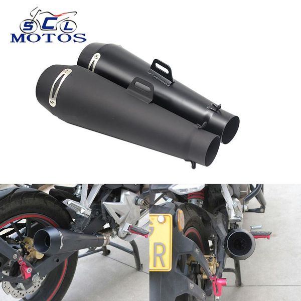 

motorcycle exhaust system sclmotos- 51mm scooter pipe moto escape gp racing for m4 most motocross dirt bike cross atv z750 cbr