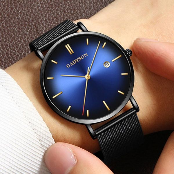 

wristwatches mens watches casual fashion gift men watch business waterproof quartz full steel clock relog, Slivery;brown