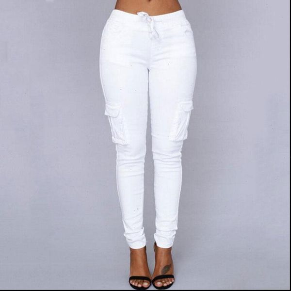 

2021 large size white pants joggers women plus size high waist jogger pants women ladies trousers military pants women, Black;white