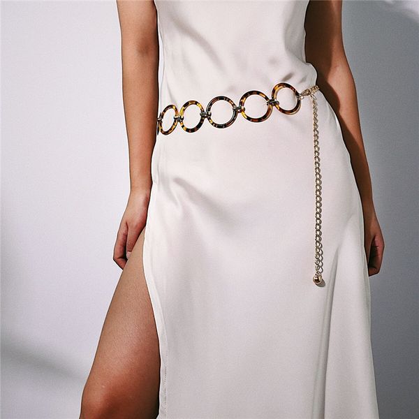 

leopard circle belly waist chain belt vintage gypsy dancing tassel body jewelry for women retro body chain collection 1 pc, Silver