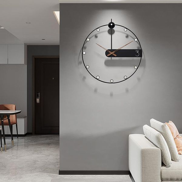 

big quartz wall clock nordic design round creative simple wall clock home silent reloj de pared moderno living room decor 50wc