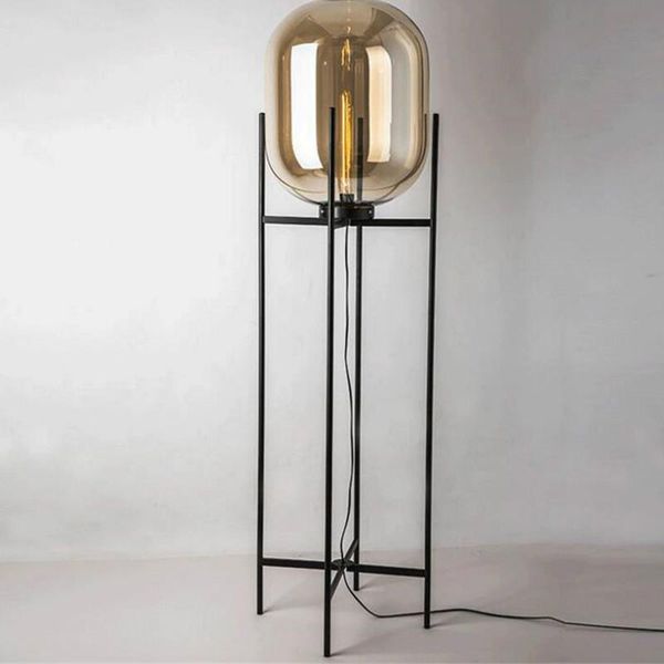 

nordic glass led floor light standing lamp living room bedroom floor lamps kitchen fixtures loft decor glass luminaire lamparas