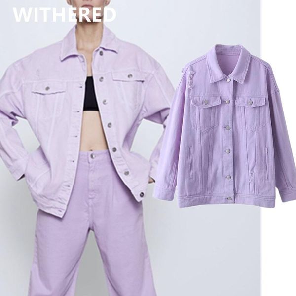 

women's jackets withered ins blogger high street lavender oversize ripped denim jacket women casaco feminino jaqueta feminina bomber co, Black;brown
