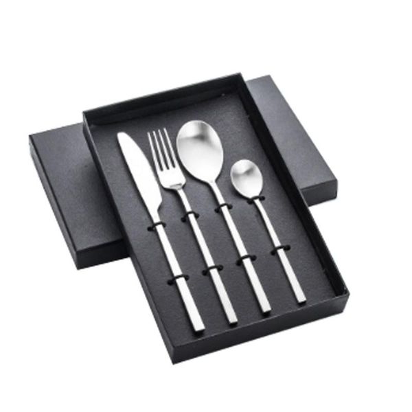 

forks stainless steel gold-plated painting tableware, el tableware gift set