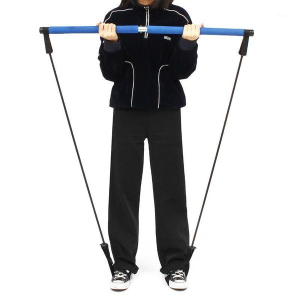 

resistance bands lightweight body workout pilates bar gym stick portable elastic 2 foot loops trainer slimming toning fitness home yoga gym1