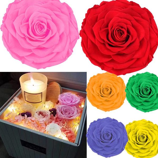 

8pcs/box preserved rose flowers immortal rose 5cm diameter mothers day diy wedding eternal life flower material gift