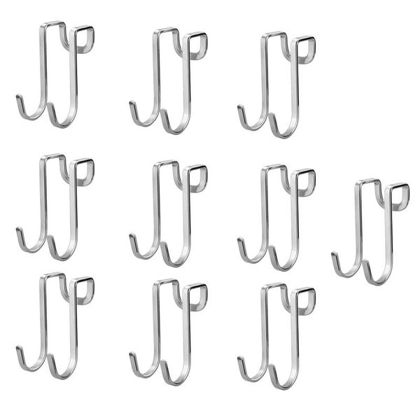 

hooks & rails 10pcs shower set s-hook coat hook bathroom bath screen-use as a towel hanger holder(8.5x4cm)