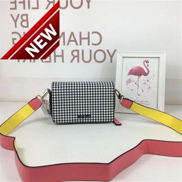 

new s printed small gue square single diagonal wide shoulder strap women's bag