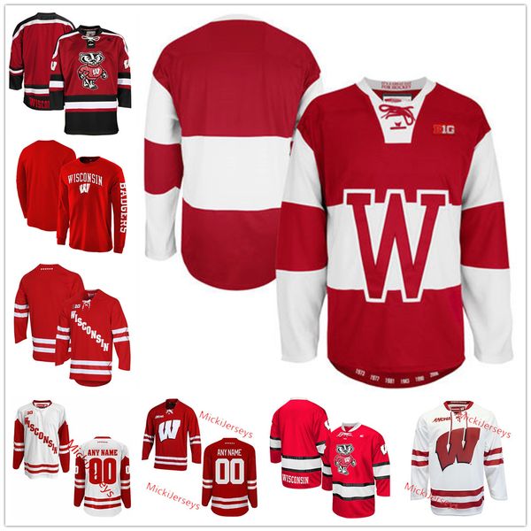 Wisconsin Stitched Hockey Jersey 6 Zach Urdahl 7 Mike Vorlicky 8 Max Johnson 9 Brayden Morrison 11 Jack Gorniak 12 Mathieu de St. Phalle 13 Roman Ahcan 14 Jesper Peltonen