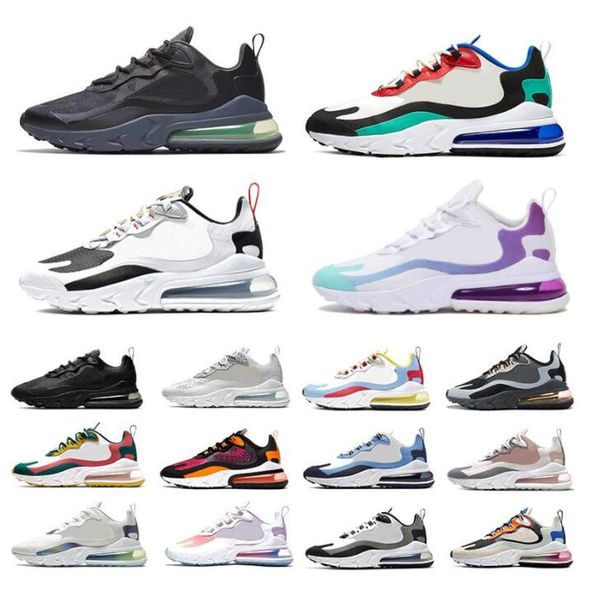 

270 react mens running shoes bauhaus blue volt optical unc pure platinum bleached coral triple black metallic gold 270s men women trainers s