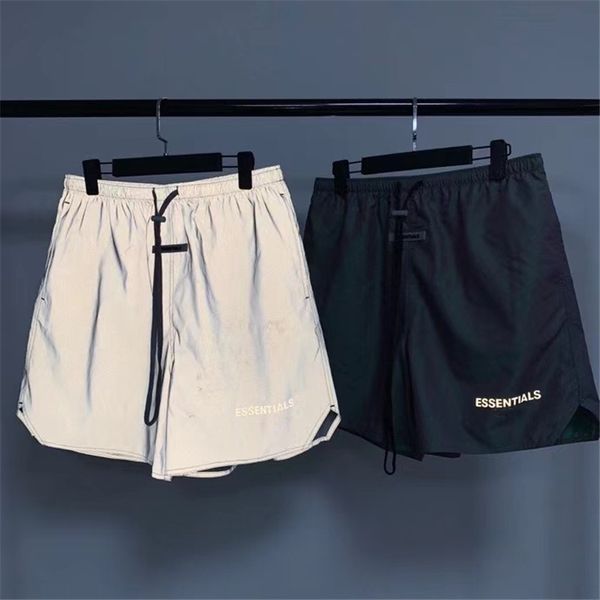 

colored nylon reflexive laser fog women's 1:1 superior quality breechcloth cord essentials beach shorts tlj4, White;black