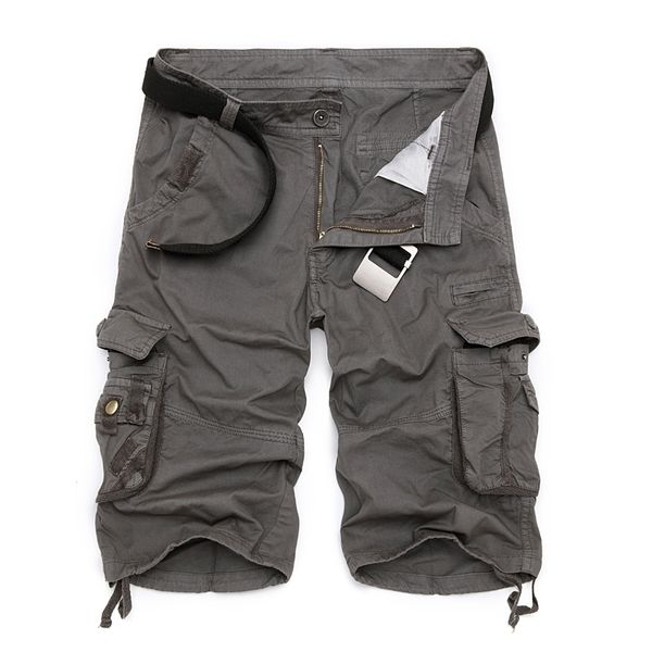 

new cargo shorts men summer quality casual men shorts cotton camouflage military fashion mens cargo shorts plus 40 210316, White;black