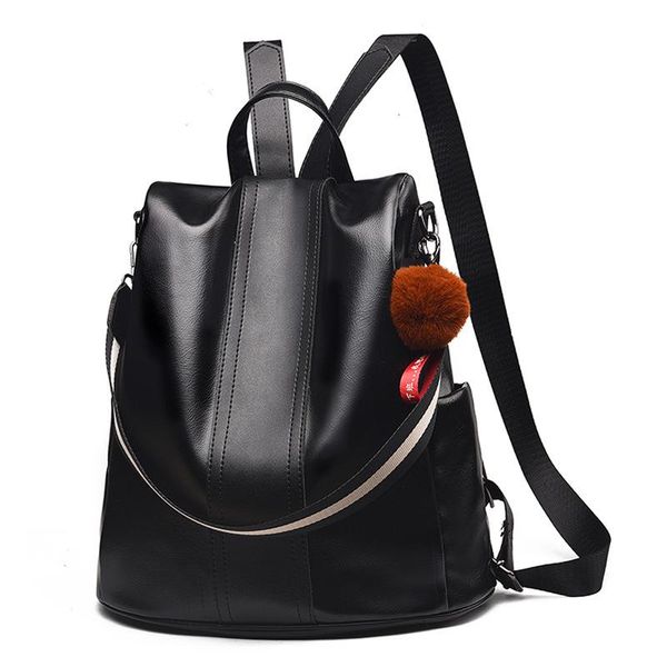 

backpack female casual for women pu leather backp pack shoulder cross bags travel school