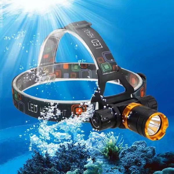 

diving headlight head lamp dive underwater15m torch xml-t6 bead d07
