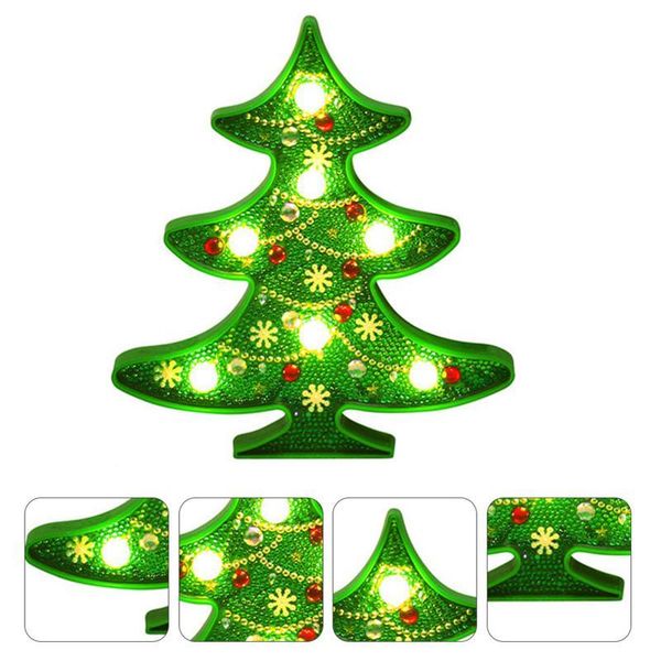 

party decoration diy diamond painting light creative decorative night cartoon christmas tree snowman led lights desklamp