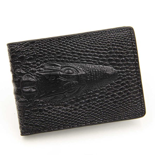 

men portfolios card holder koop pu leather short driving licence document map crocodile pattern money cash wallets, Red;black