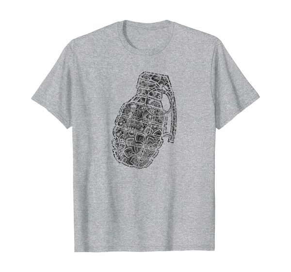 

da bomb hand grenade peace hippie hipster tee, White;black