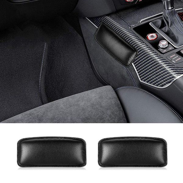 

motorcycle armor 2pcs universal car center console knee cushion soft pad, door armrest protective pad leather pillow
