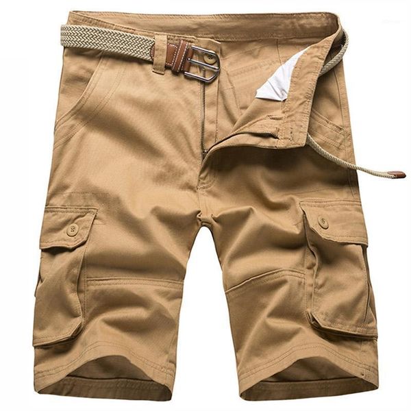 

men's shorts mens oversize multi-pocket camo cargo summer denim casual khaki men outdoor workout tool sweat board, White;black