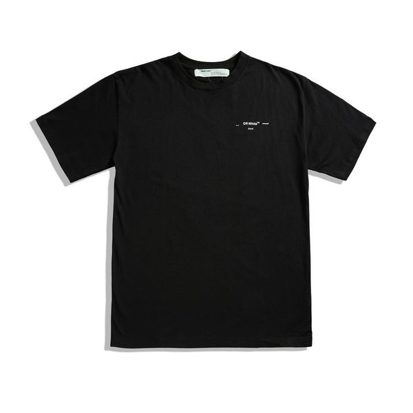

c / o virgil 19ss raiow line arrow short sleeve tee pure cotton, Black