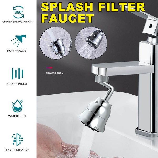 

other faucets, showers & accs dual water mode 720 degree rotation tap aerator splash-proof saving m22/m24 faucet kitchen bathroom