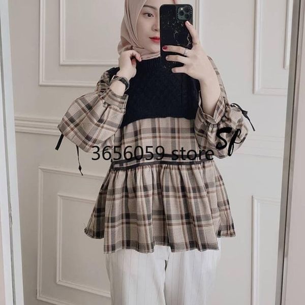 

ethnic clothing ramadan winter abaya dubai turkije marokko moslim voor vrouwen shirts pull femme musulmane islam arabisch blouses, Red