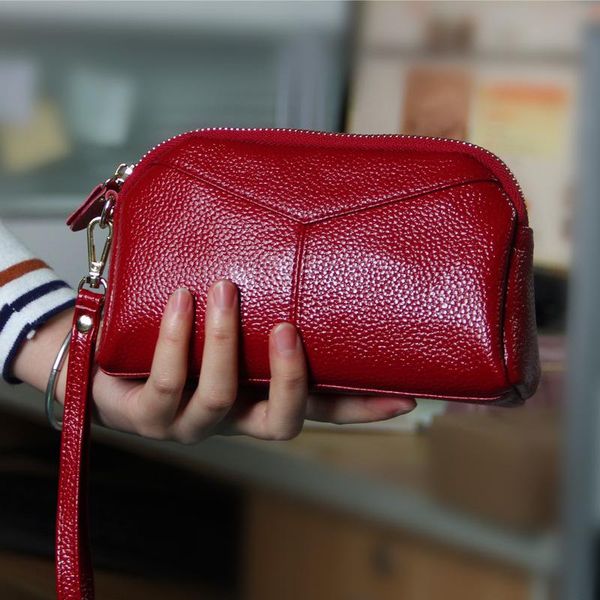 

evening bags cow leather women day clutch handbag famous brands lady wristlet party bag wallet
