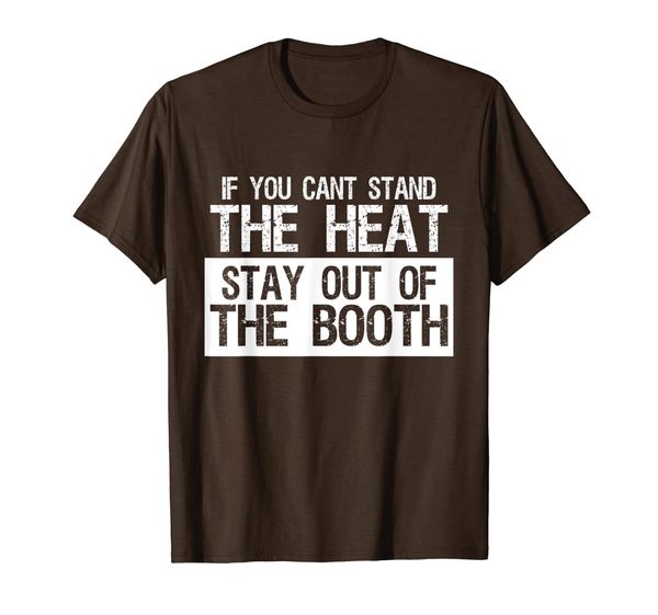 

"stay out of the booth" t-shirt for automotive car painters, White;black