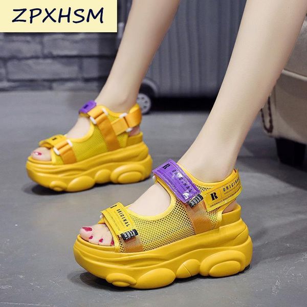 

2021 summer new women's sandals increased platform women sandals fashion retro open toe outdoor beach for woman, Black