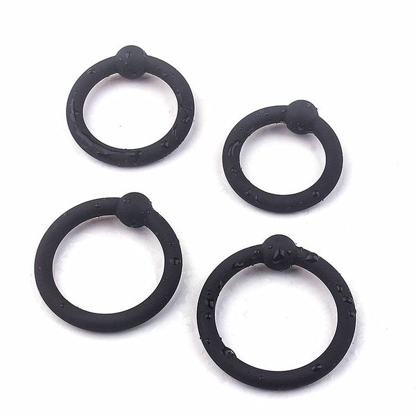 Massaggio 4 pz/set Anello Del Rubinetto Del Silicone Per L'uomo Elastico Manica Blocco Del Pene Prodotto Adulto Maschio Eiaculazione di Ritardo Giocattoli Sexy Per Gli Uomini Cockring