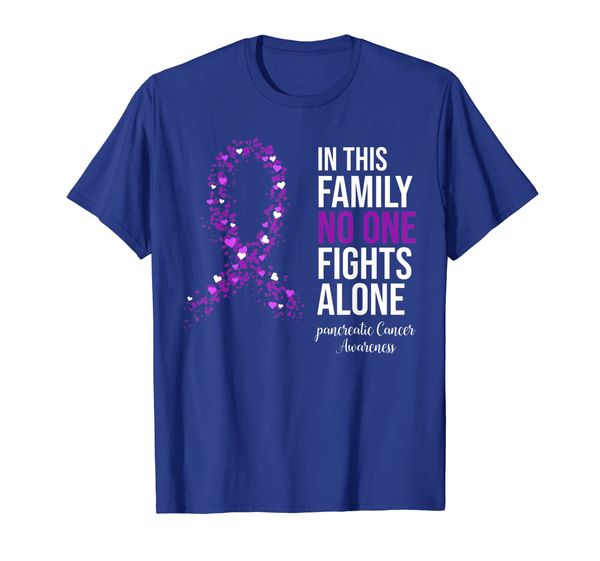 

In This Family No One Fights Alone Pancreatic Cancer Tshirt, Mainly pictures