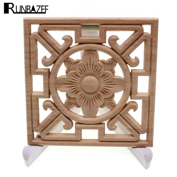 

decorative objects & figurines runbazef arrival vintage 1pc wood carved corner onlay applique unpainted furniture cabinet wooden miniature