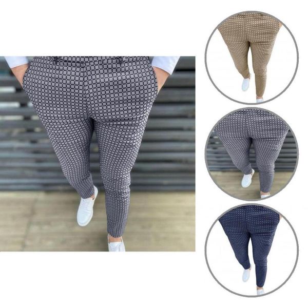 

men's suits & blazers men trousers plaid mid waist straight formal, White;black