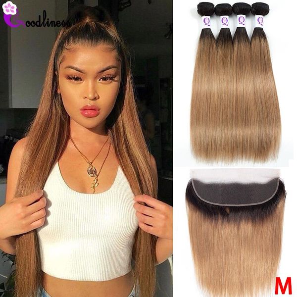 

human hair bulks peruvian bundles with lace frontal 1b 27 2 tone ombre straight blonde, Black