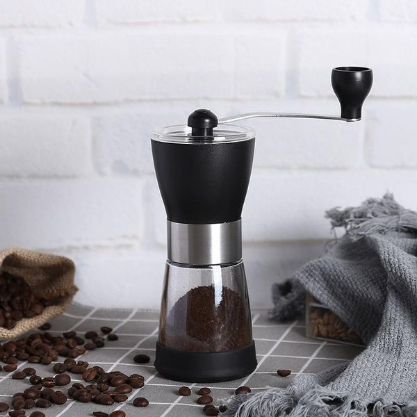 

manual coffee grinders grinder hand crank machine bean glass household
