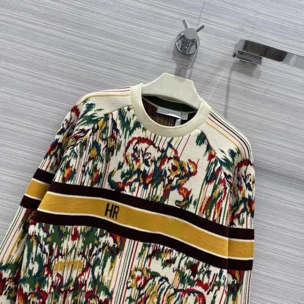 

women's sweaters harajjuku fashion early autumn pullover sweater matching sketch painted animal jacquard letters all-match knitted coat, White;black