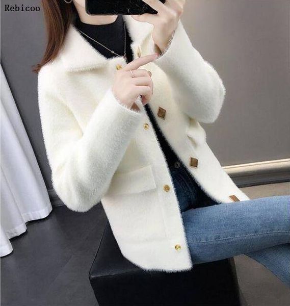 

women's jackets imitation lambswool short style women coat easy to match sweet female jacket, Black;brown