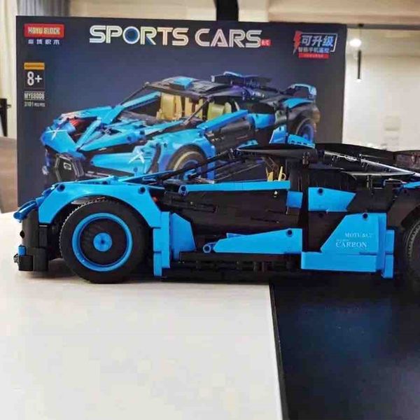 Especialista criativo de alta tecnologia Bugattied Super Racing Sports Car Moc Modular Bloco Modelo Técnico Brick Boy Toy My88008