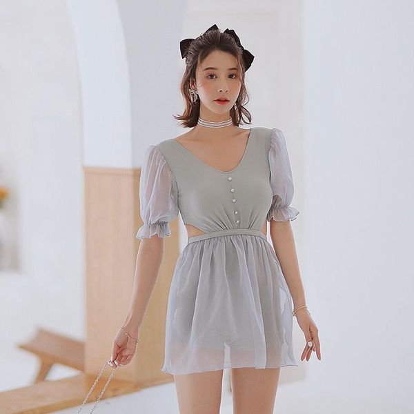 

women one piece bathing suit beach fashion outings for 2021 swimsuit 1 female ins cover plus size with skirt solid spandex