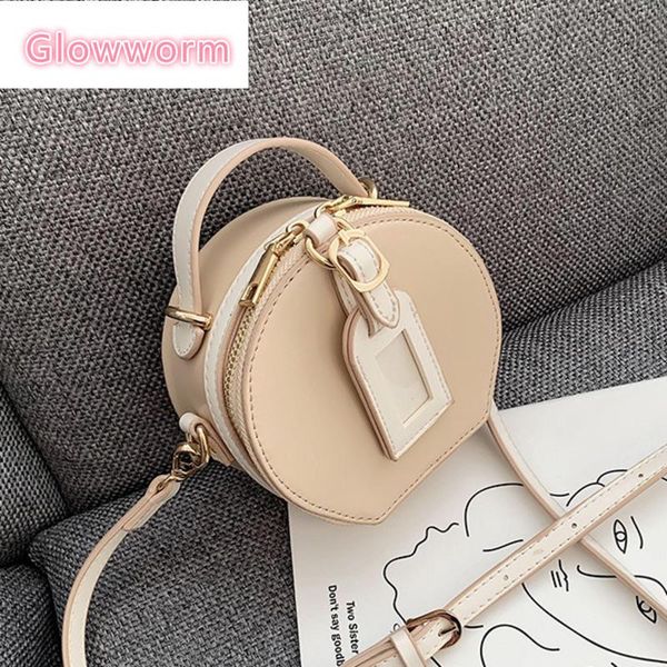

female round pu leather crossbody bags for women 2021 tote shoulder messenger bag ladies hand sling luxury handbags designer